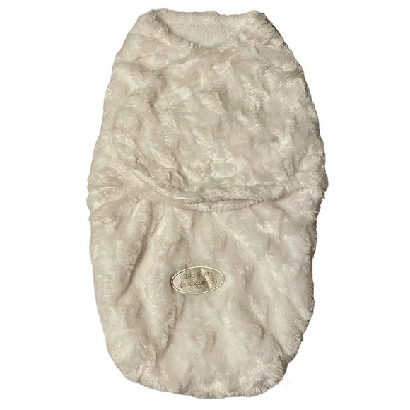 Blankets And Beyond Newborn Swaddle Bag White Plush 0-3 Months Soft Cozy - Picture 1 of 6